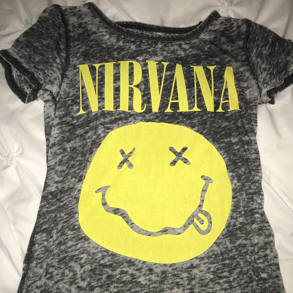 Gray heathered Nirvana T-shirt